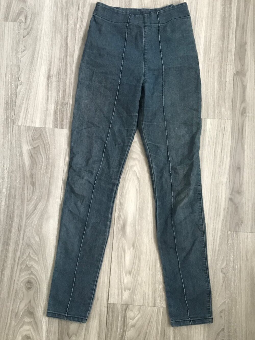 PRAIRIE UNDERGROUND SKINNY CHAMBRAY SKINNY PANT HIGH RISE WOMENS XS